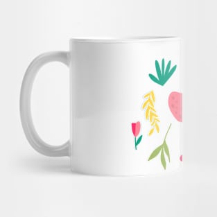 Snails and flowers pattern Mug